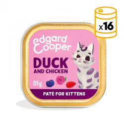 Pack de comida húmeda para gatitos Edgard & Cooper con bacalao y pollo