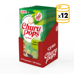 Pack Churu para gato adulto Pops de Atún Con Pollo 12x56gr