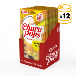 Pack Churu para gato adulto Pure de Pollo Con Queso 12x56gr
