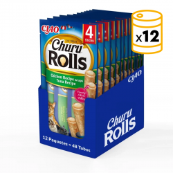 Pack Churu para gato adulto Rolls de Atun 12x40gr
