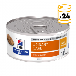Pack de latas Hills c/d. 156 gr. para gato con problemas urinarios