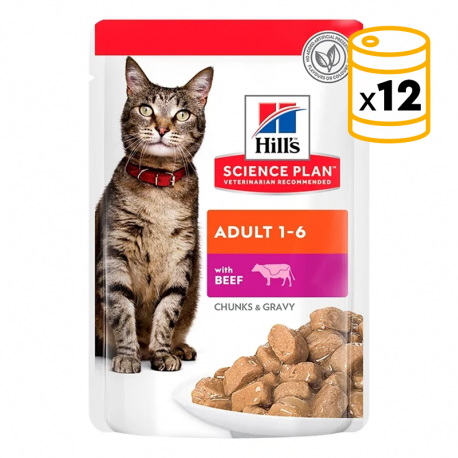 Hills-SP Feline Adult con Ternera (Pouch) (1)