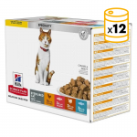 Hills Science Plan Sterilised Multipack sobres para gatos de carne y pescado
