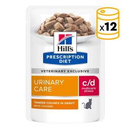 Pack de sobres Hill's Prescription Diet c/d Multicare Stress Urinary para gatos sabor pollo