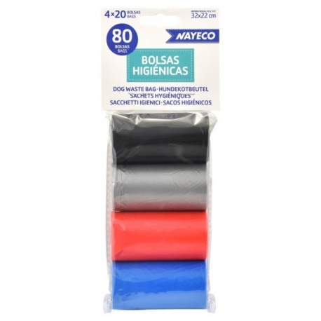 Nayeco Bolsas Higiénicas de Colores 4 Rollos