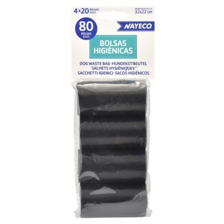 Nayeco Bolsas Higiénicas Negras 4 Rollos