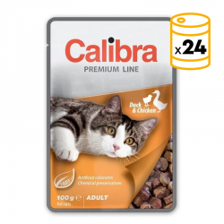 Calibra adult cat comida húmeda pouch pato pollo