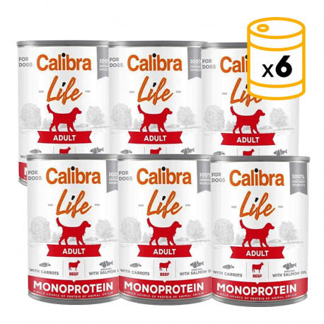 Calibra dog adult comida húmeda ternera zanahorias