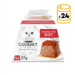 Gourmet Revelations Mousse Buey Comida Humeda Para Gato 24x57g