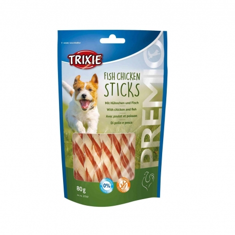 Trixie Fish Chicken Snack para Perros con Pollo y Pescado en Stick