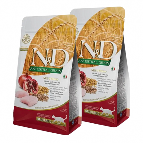 Farmina ND Cat Ancestral Grain Neutered Cordero pienso para gatos esterilizados