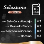 Sheba Selezione Caja Multipack Comida Húmeda en Salsa para Gatos Selección de Pescado