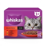 Whiskas Multipack Comida húmeda en Salsa para Gatos Selección de Carnes