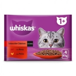 Whiskas Comida húmeda en Salsa para Gatos Buey y Pollo