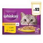 Whiskas Comida húmeda en Gelatina para Gatos Senior Pollo y Pavo