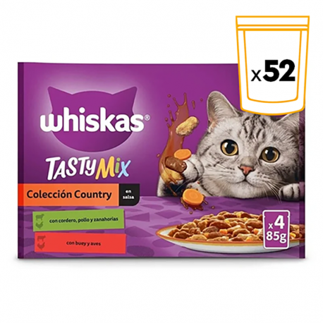 Whiskas Tasty Mix Colección County Comida húmeda en Salsa para Gatos