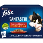 Felix Fantastic Caja Multipack Comida húmeda para Gatos en Gelatina Selección de Carnes
