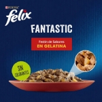 Felix Fantastic Comida húmeda para Gatos en Gelatina Selección de Carnes