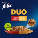 Felix Duo Comida húmeda para Gatos en Gelatina con Selección de Carnes