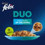 Felix Duo Comida húmeda para Gatos en Gelatina con Selección de Pescados