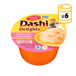 Churu Dashi Delights Comida Húmeda en Caldo con Samón