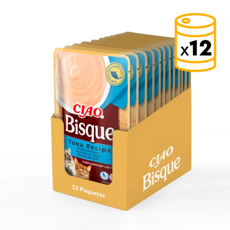 Ciao Bisque Comida Húmeda en Puré para Gatos con Atún