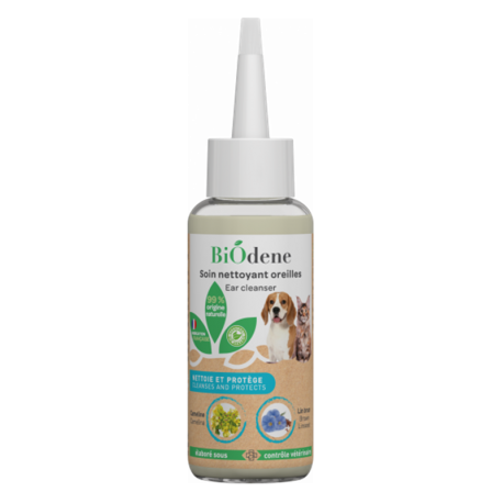 Biodene Limpiador de Orejas para Perros y Gatos