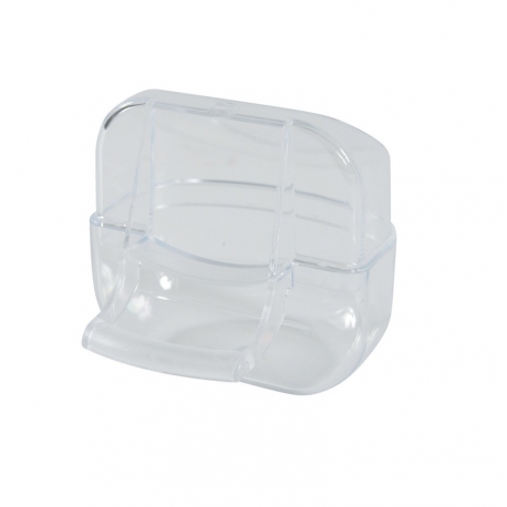 Zolux Comedero Transparente con Percha para Pájaros