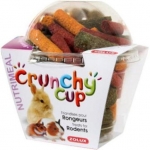 Zolux Crunchy Cup Snack Natural de Zanahoria, Alfalfa y Remolacha para Pequeños Mamíferos