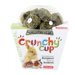 Zolux Crunchy Cup Snack Natural de Hierba y Zanahoria para Pequeños Mamíferos