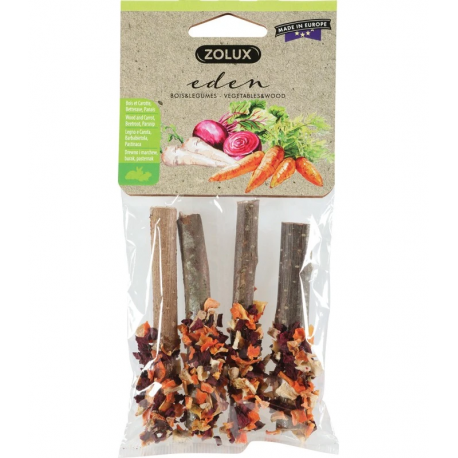Zolux Eden Palitos de Madera con Verduras para Roedores