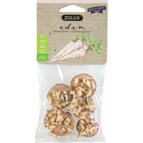 Zolux Eden Rodajas de Madera con Chirivia para Roedores