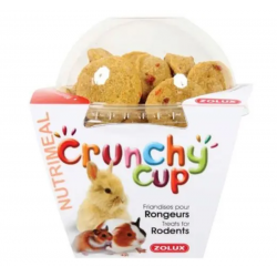 Zolux Crunchy Cup Snack Natural de Zanahoria para Pequeños Mamíferos