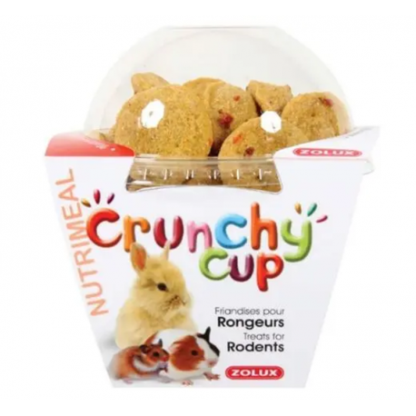 Zolux Crunchy Cup Snack Natural de Zanahoria para Pequeños Mamíferos