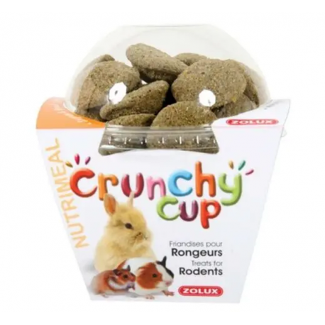 Zolux Crunchy Cup Snack Natural de Alfalfa y Perejil para Pequeños Mamíferos