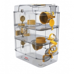 Zolux Rody3 TRIO Jaula para Pequeños Mamíferos color Amarillo