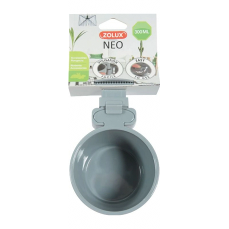 Zolux Comedero NEO para Pequeños Mamíferos Plástico Gris