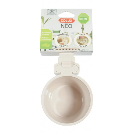 Zolux Comedero NEO para Pequeños Mamíferos Plástico Beige