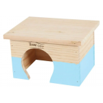 Zolux Caseta de Madera para Roedores Pequeños Color Azul