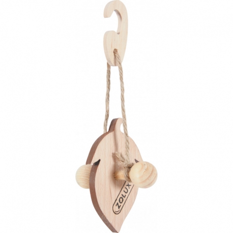 Zolux Palo de Madera Doble para Roer con Forma de Avellana