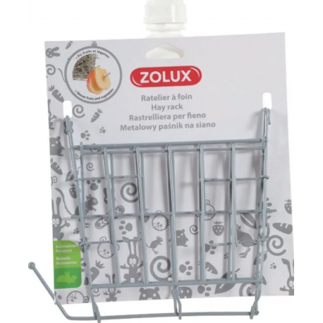 Zolux Perchero Gris para Heno de Pequeños Mamíferos