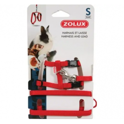 Zolux Arnés y Correa para Pequeños Mamíferos Color Rojo
