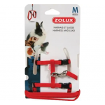 Zolux Arnés y Correa para Pequeños Mamíferos Color Rojo