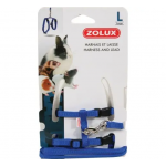 Zolux Arnés y Correa para Pequeños Mamíferos Color Azul