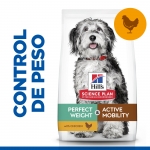 Hills Science Plan Perfect Weight & Active Mobility pienso para perros medianos sabor pollo