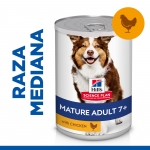 Hills Science Plan Mature Adult 7+ lata para perros sabor pollo