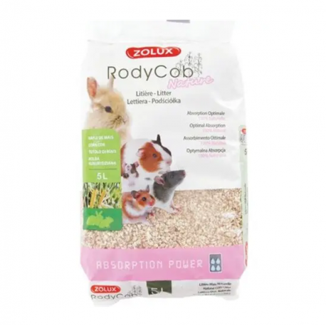 Zolux Rodycob Nature Sustrato de Maiz para Pequeños Mamíferos