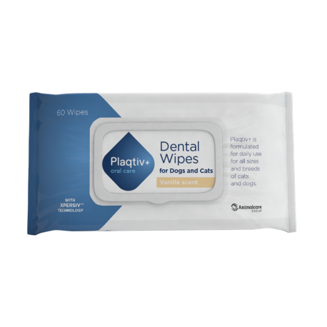 Ecuphar Plaqtiv+ Toallitas Bucodentales para Perros y Gatos