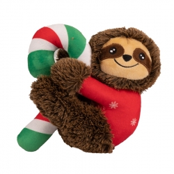 Pawise Perezoso con Bastón de Caramelo de Navidad Peluche para Perros