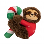 Pawise Perezoso con Bastón de Caramelo de Navidad Peluche para Perros